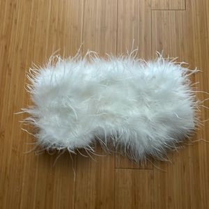 12th Tribe CHANEL WHITE FAUX FEATHER TOP